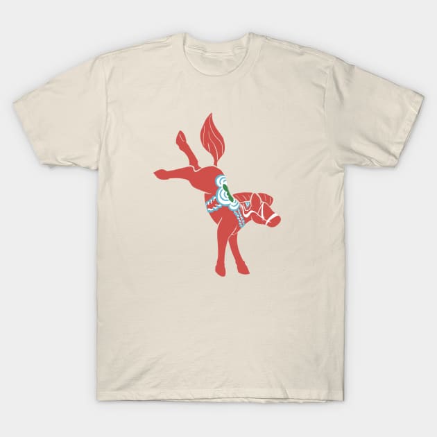 Dala Horse #3 T-Shirt by CloudWalkerDesigns